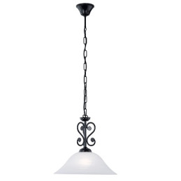 LUSTRE MURCIA CHAINE NOIR|ALABASTER BLANC-EGLO