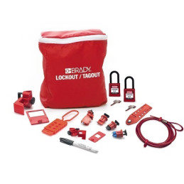 KIT CONDAMNATION ÉLECTRIQUE + 2 CADENAS R/B-BRADY
