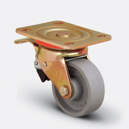 ROULETTE FONTE PIVOTANTE SANS JANTE-100X35MM-EMES