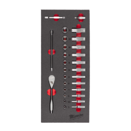 MODULE POUR SERVANTE 28PCS-DOUILLE 1/4"-MILWAUKEE