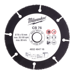 DISQUE A COUPER CARBURE-∅76X1X10MM-CB76-MILWAUKEE