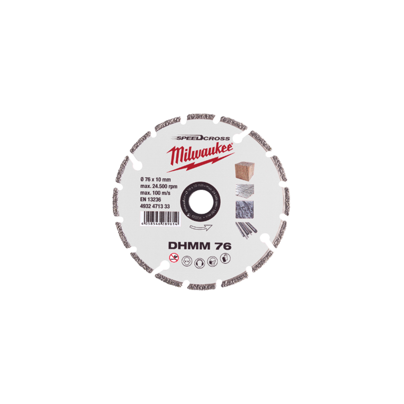 DISQUE DIAMANT ∅76X1.2X10MM-DHMM-MILWAUKEE