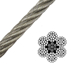 CABLE ACIER GALVA Ø12 (7x19) TORON DE 120M -SANTO