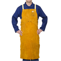 TABLIER SOUDEUR CUIR CROUTE BOVIN-T:91X60CM-WELDAS