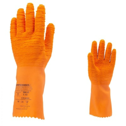 GANTS LATEX CREPE ORANGE 34CM T10-COVERGUARD
