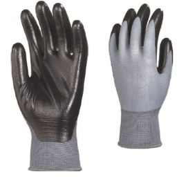 GANTS GRIS PAUME NITRILE NOIR T09-COVERGUARD