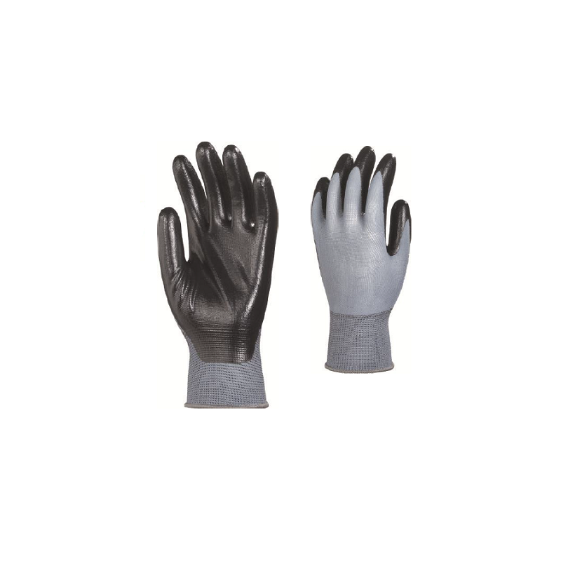 GANTS GRIS PAUME NITRILE NOIR T09-COVERGUARD