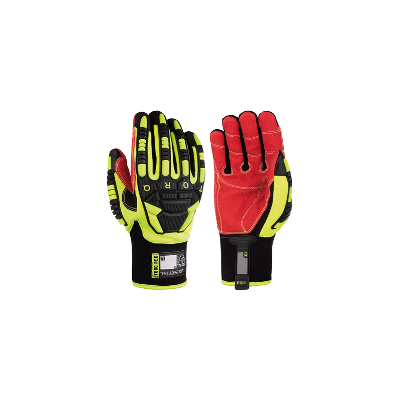 GANT ANTI-CHOC CUIR ET TPR-TORQ RED F-GLOBUS