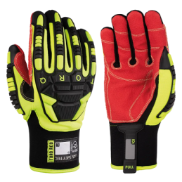 GANT ANTI-CHOC CUIR ET TPR-TORQ RED F-GLOBUS