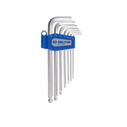 JEUX DE 7 CLÉ MALE COUDE 6PANS LONG A BOULE(INCH)