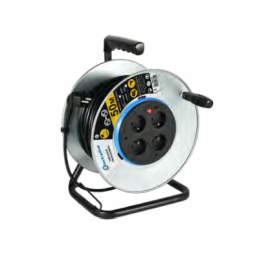 ENROULEUR CABLE METAL 4PRISE|3G1,5x50M-ELECTRALINE