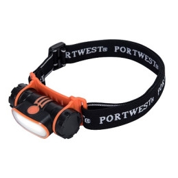 LAMPE FRONTALE RECHARGEABLE USB NOIRE-PORTWEST