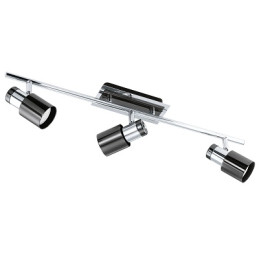 PLAFONNIER 3 SPOTS DAVIDA 1 NOIR|NICKEL 580MM-EGLO