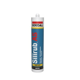 SILICONE ACETIQUE 280ML SILIRUB AS NOIR - SOUDAL