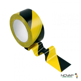 RUBAN ADHESIF DE SIGNALISATION JAUN-NOIR 33M-NOVAP