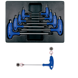 MODULE SERVANTE 8 PCS CLE TORX EN L AVEC TROU-KT