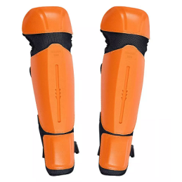 PAIRE PROTEGE TIBIA AJUSTABLE ORANGE-ACPT-SOLIDUR