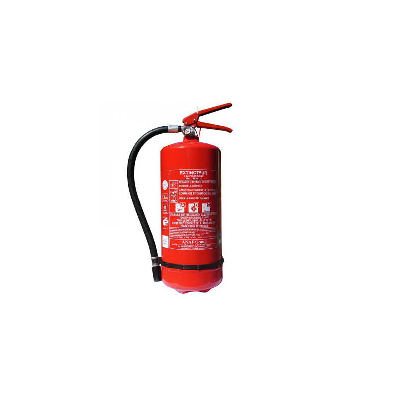 EXTINCTEUR POUDRE ABC 6KG PS6-HH EN3 NF FR A.B.S EXTINCTEUR POUDRE ABC 6KG PS6-HH EN3 NF FR A.B.S
