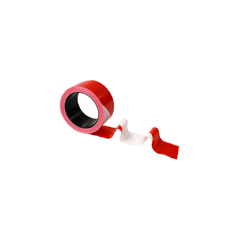 RUBAN DE SIGNALISATION ROUGE-BLANC 100M-NOVAP