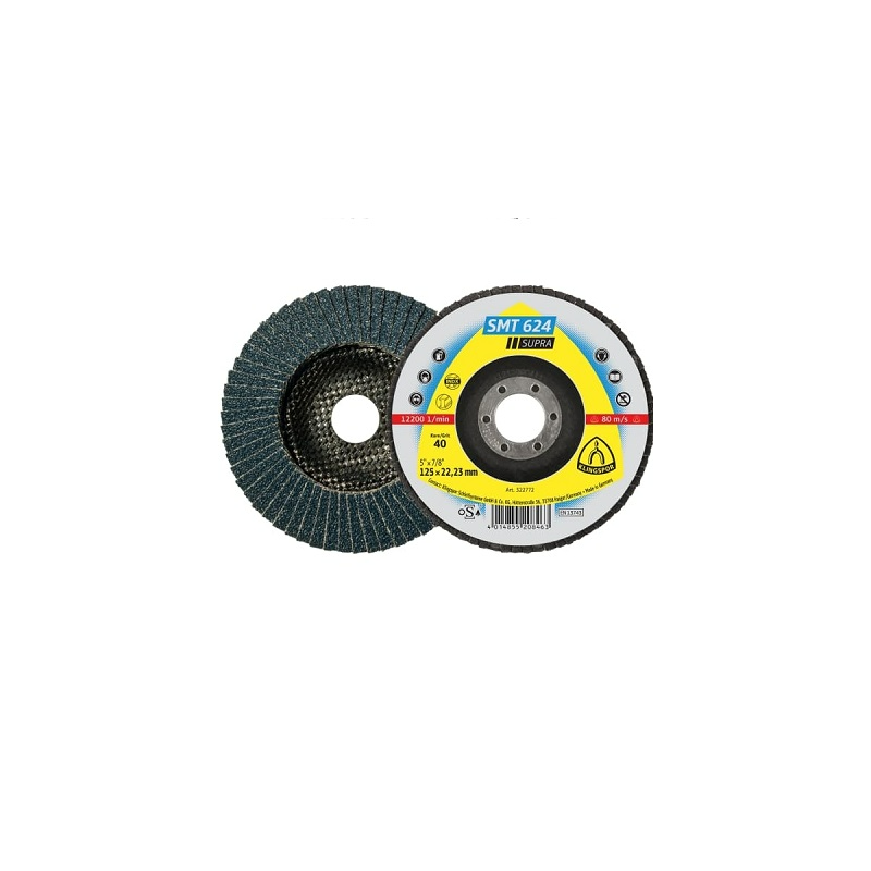 DISQUE A LAMELLES-- 115MM-GRAIN 80-INOX-KLINGSPOR