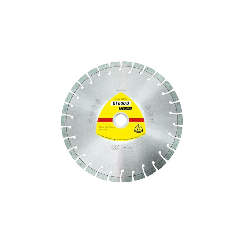 DISQUE DIAMANT ∅230X2.6X22.23MM-DT600U-KLINGSPOR DISQUE DIAMANT ∅230X2.6X22.23MM-DT600U-KLINGSPOR