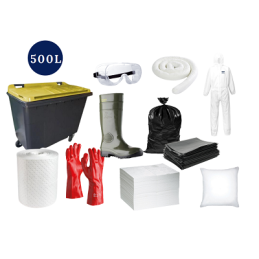 KIT D'ABSORBANTS ANTIPOLLUTION-500L-LIQUIDE HUILE