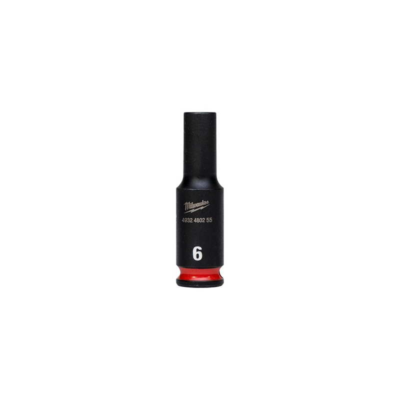 DOUILLE LONGUE A CHOC 1-4" 6P 06MM-MILWAUKEE