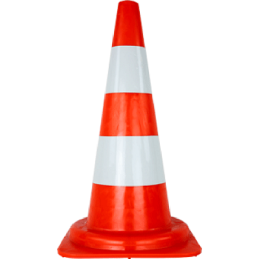 CONE DE SIGNALISATION PVC 50CM BANDES CL1-NOVAP