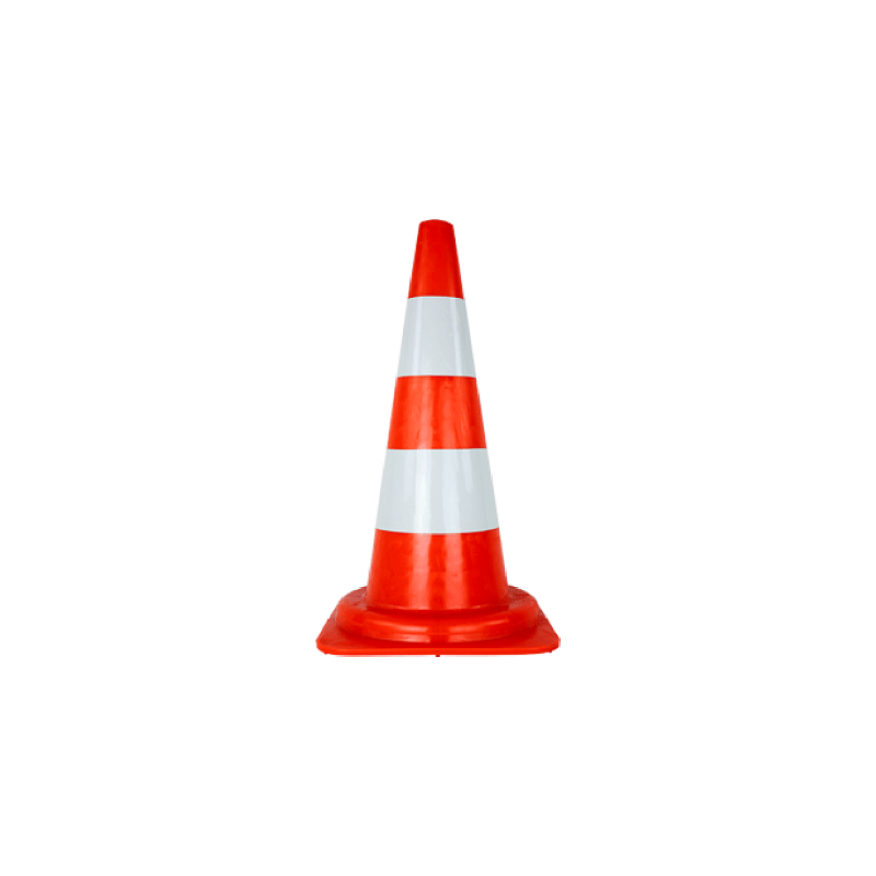 CONE DE SIGNALISATION PVC 50CM BANDES CL1-NOVAP