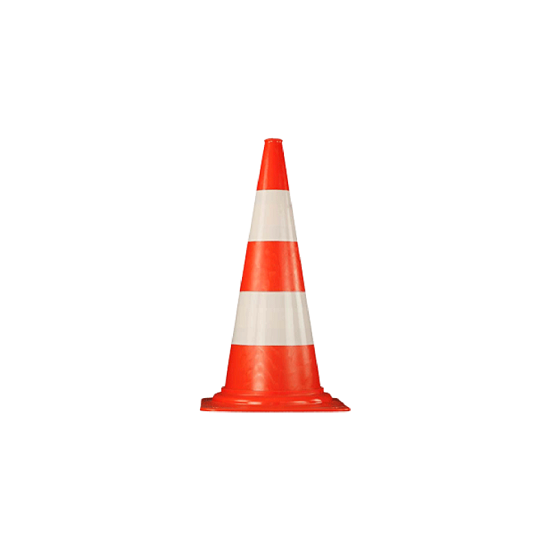CONE DE SIGNALISATION PVC 75CM BANDE BLANCHE-NOVAP