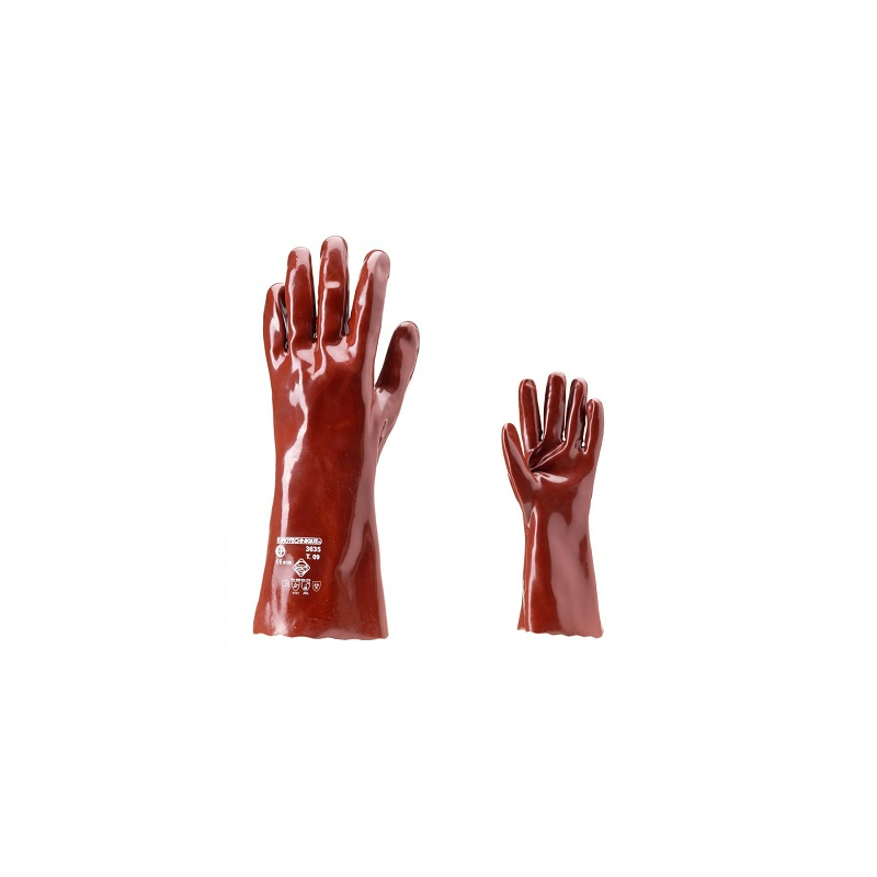 GANTS CHIMIQUES PVC ROUGE 40 CM T10-COVERGUARD GANTS CHIMIQUES PVC ROUGE 40 CM T10-COVERGUARD