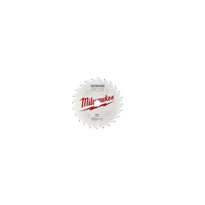 DISQUE SCIE CIRCULAIRE BOIS -235X30X2,4-MILWAUKEE DISQUE SCIE CIRCULAIRE BOIS -235X30X2,4-MILWAUKEE