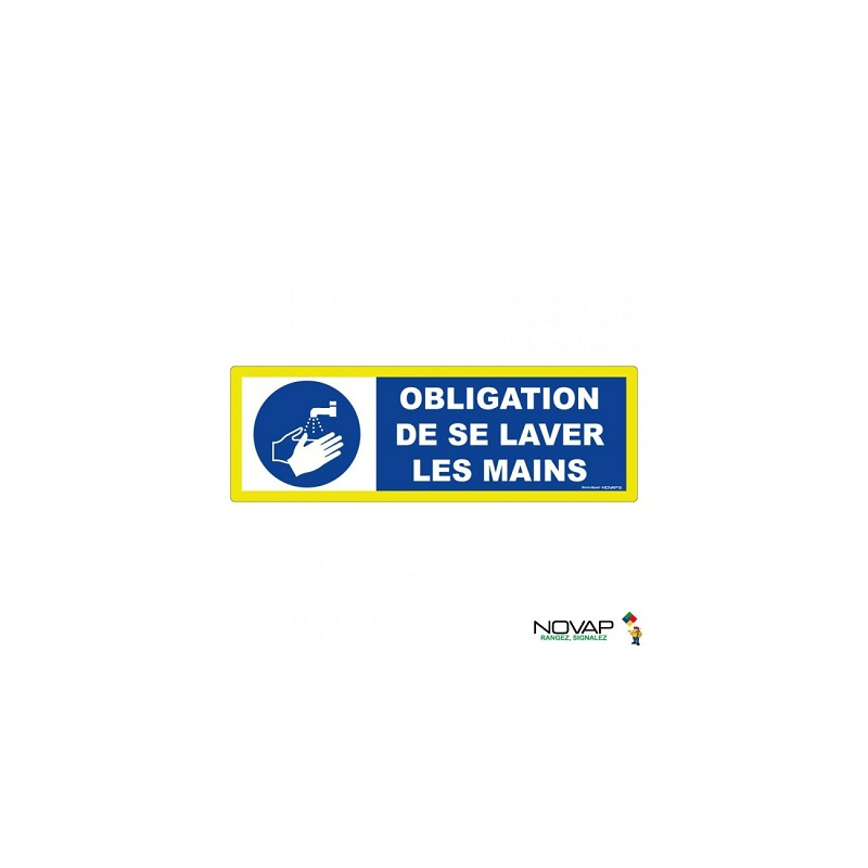 PANNEAU HTE VISIBILITE"OBLIGATION LAVER LES MAIN" PANNEAU HTE VISIBILITE"OBLIGATION LAVER LES MAIN"