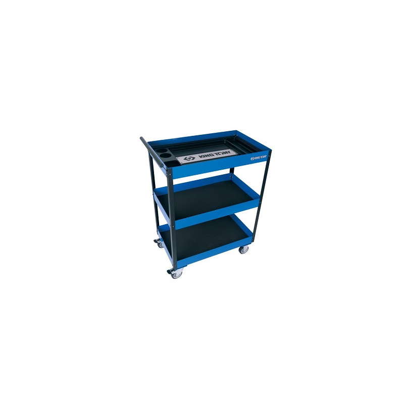SERVANTE D'ATELIER VIDE A 3 ETAGES SUR ROULETTES