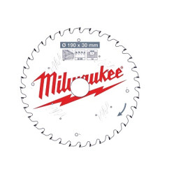 DISQUE SCIE CIRCULAIRE BOIS -190X30X1,6-MILWAUKEE