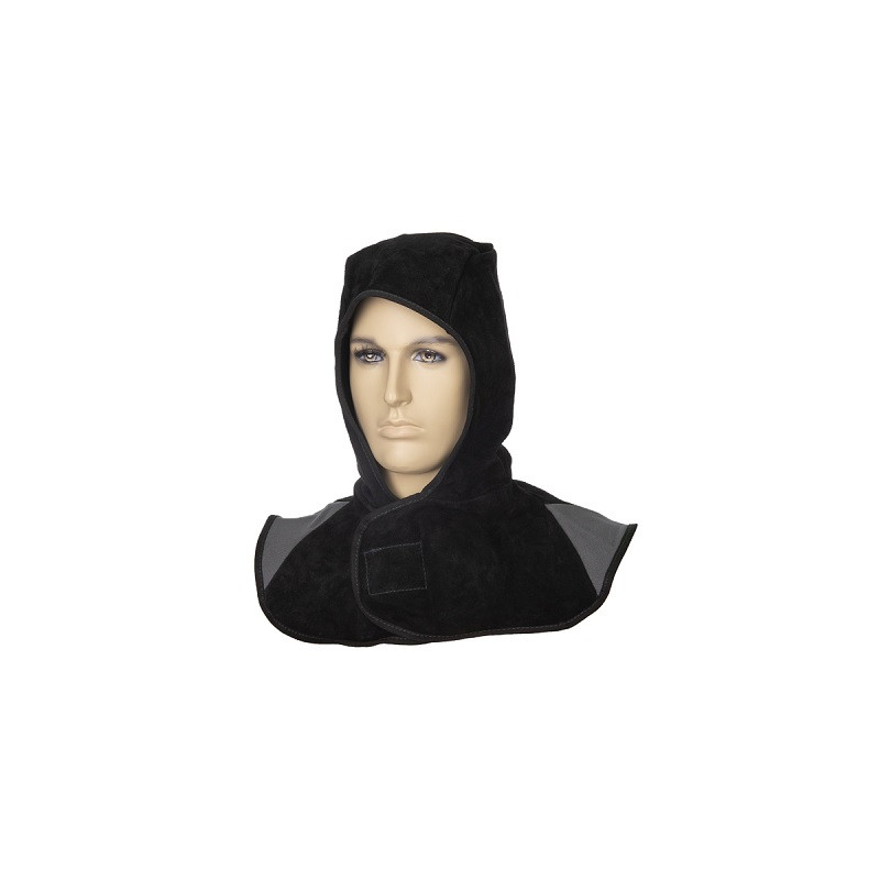 CAGOULE SOUDEUR CUIR CROUTE NOIR-23-6630-WELDAS