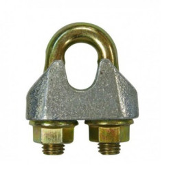 SERRE CABLE A ETRIER ACIER ZING JAUNE -19MM -LEVAC