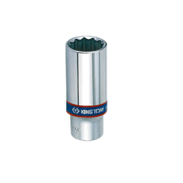 Douille longue chromée 3-8" 12 p 19mm-KINGTONY
