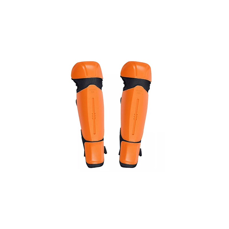 PAIRE PROTEGE TIBIA AJUSTABLE ORANGE-ACPT-SOLIDUR