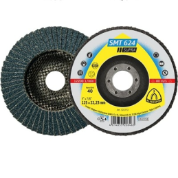 DISQUE A LAMELLES-- 115MM-GRAIN 120-INOX-KLINGSPOR