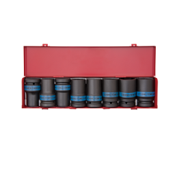 COFFRET DE 8 DOUILLES A CHOC 1'' LONG (24 A 41MM)