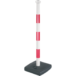 POTEAU SIGNALISATION PVC R-B SUR SOCLE 4KG NOVAP