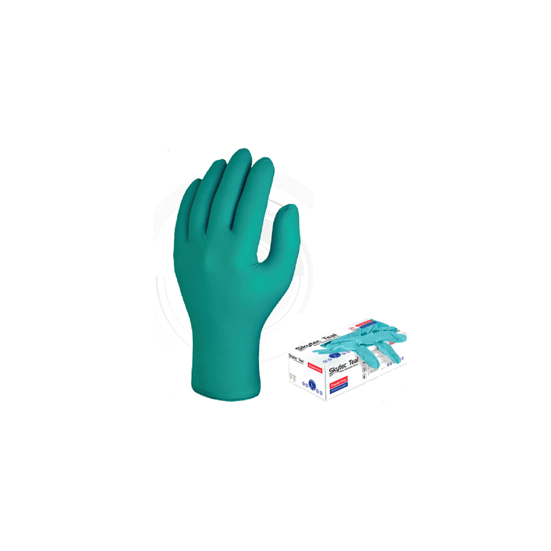 BTE 100 GANTS NITRILE JETABLE TEALT L-9-GLOBUS