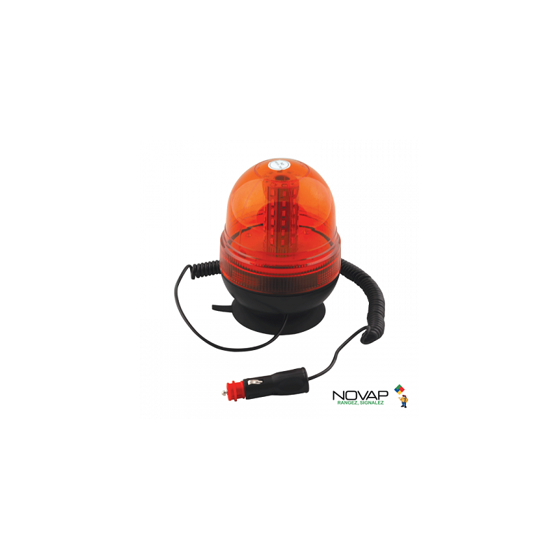 GYROPHARE MAGNETIQUE A LED BI- TENSION - NOVAP