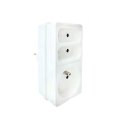 FICHE TRIPLITE 1x 2P+T 16A|2x6A-ELECTRALINE