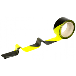 RUBAN DE SIGNALISATION JAUNE-NOIR 100M-NOVAP