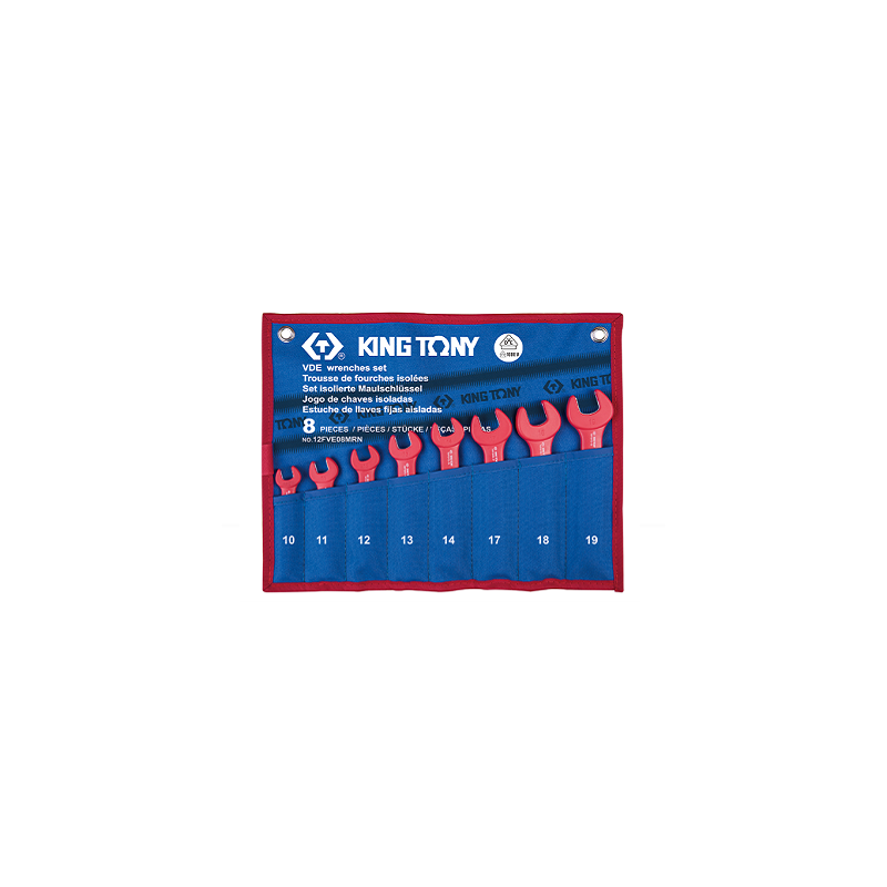 TROUSSE 08 CLES A FOURCHES ISOLEES -KINGTONY 