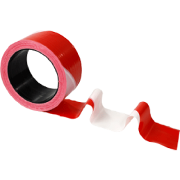 RUBAN DE SIGNALISATION ROUGE-BLANC 100M-NOVAP