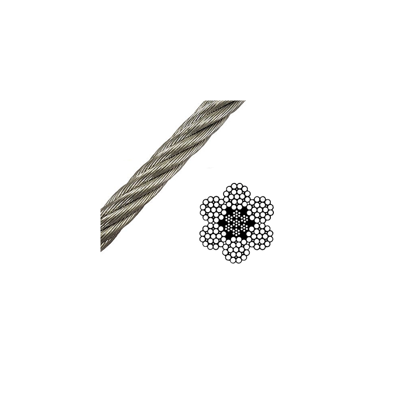 CABLE ACIER GALVA -08 (7x19) TORON DE 120M -SANTO