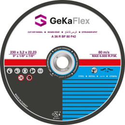 DISQUE A COUPER - 125MMX2.5MM F42 BOMBE-ACIER-GEKA